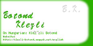 botond klezli business card